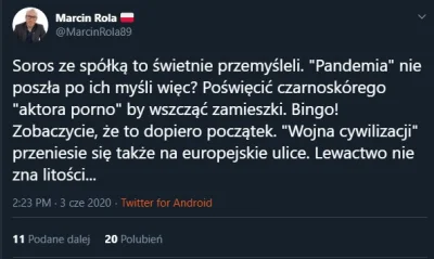 Demaxian - @Smoker420: przy okazji stworzył pandemię i zabił Floyda. Skubany, dobrze ...