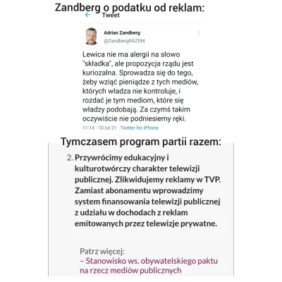 Richyrich - Adrian Zandberg bohatersko walczy z pomysłami proponowanymi przez własną ...