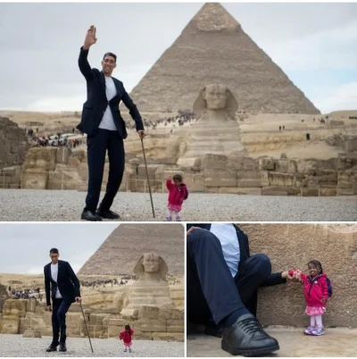 pogop - Najwyższy mężczyzna świata 251 cm - Sultan Kösen z Turcjii i najniższa kobiet...
