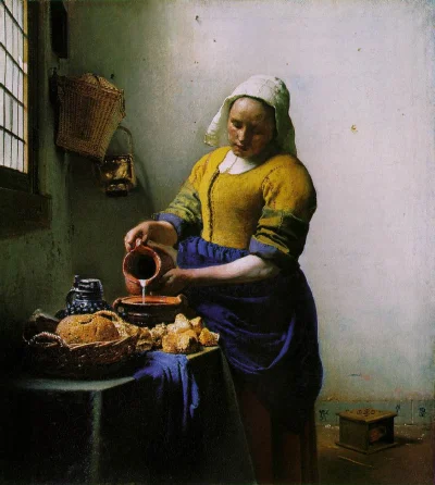 Anagama - Mleczarka - Jan Vermeer
ok. 1658-1661
olej na płótnie
45,5 × 41 cm

SP...