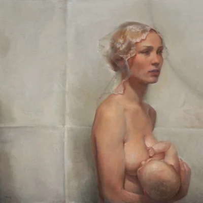 ciemnienie - Helene Knoop, Milk 
#sztuka #malarstwo #macierzynstwo #karmieniepiersia