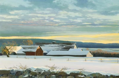 Borealny - Eric Sloane (1910-1985), Winter Sky.
#malarstwo #obrazy #sztuka #art #zima