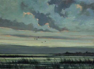 Borealny - Eric Sloane (1910-1985), Dawn (świt).
#malarstwo #obrazy #sztuka #art