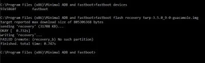 ibeafraidi - > Wpisujesz
Fastboot flash recovery twrp-3.5.0_9-0-guacamole.img

@mis...