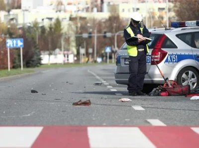 Polakmaly - niestety ale pieszy nie dostosował prędkości chodu do warunków panujących...