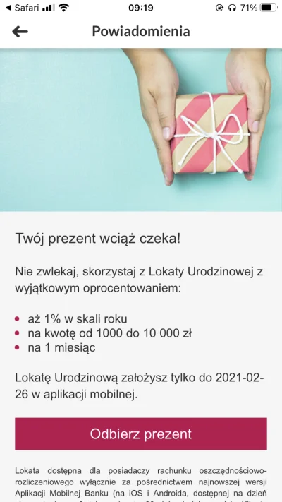 b.....w - #banki #lokata #pieniadze

1% w skali roku!!!!111! One! One! One!

Ile ...