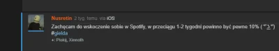Nusretin - Jak ktoś skorzystał z rady to właśnie powinien sobie z 15% zyskiem opychać...