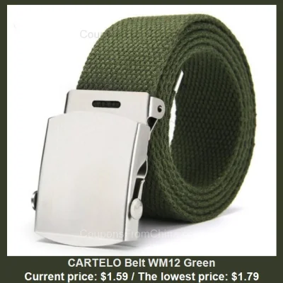 n_____S - CARTELO Belt WM12 Green dostępny jest za $1.59 (najniższa: $1.79)
Link zna...