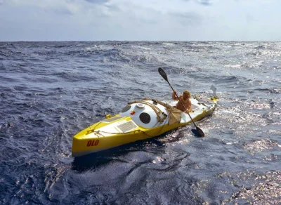 PorzeczkowySok - #kayak #doba Aleksander Doba w swoim kajaku transatlantyckim