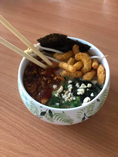 x.....x - VEGAN PEANUT RAMEN, pierwszy w życiu. Wyszedł o wiele lepszy niż myślałem ż...