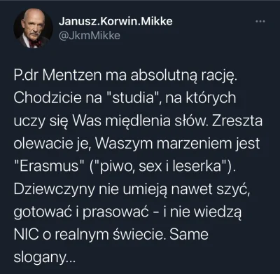 Kozajsza - Powiedział typ po filozofii żyjący ze spadku, subwencji i sprzedaży skarpe...