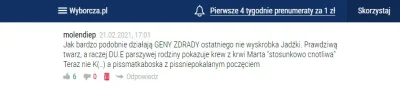 adidanziger - Jak przeglądam komentarze troglodytów na wyborcza.pl to nachodzi mnie m...