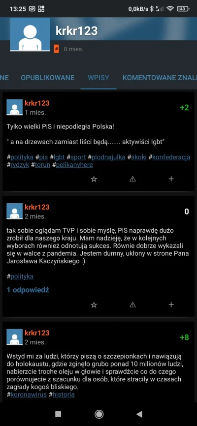 K.....3 - @krkr123 a tu tylko ostatnia twoja aktywność nie pisowski wyborco