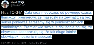 p.....b - Cała rada medyczna, od pewnego czasu, tłumaczy premierowi, że maseczki na z...