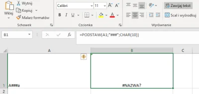 scorpio18k - Co ten #excel mi nie działa?
Powinno być:
A
a
tzn. CHAR(10) powinien...