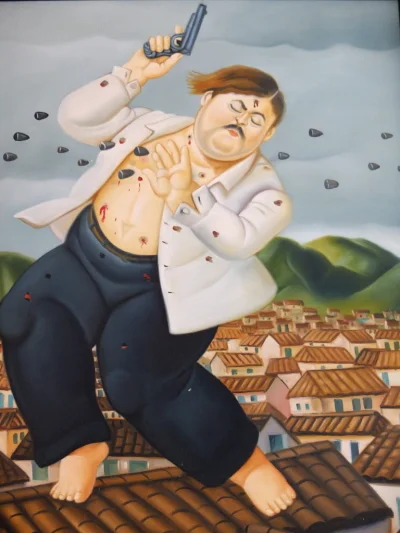 ijones - Obraz Fernando Botero - "Śmierć Pablo Escobar'a"

#sztuka #pabloescobar #k...