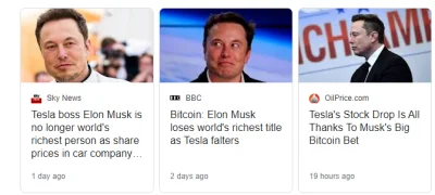t.....n - > Elon kupuje bitcoiny. "Bogaci się."

@WhiskyRomeo: to by tłumaczyło ost...