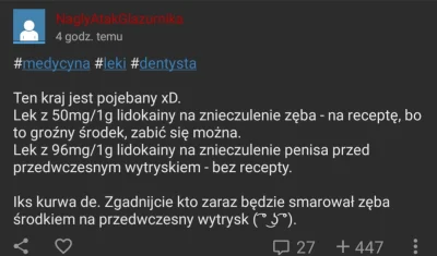 greedy_critic - #medycyna #leki #dentysta #heheszki 

@NaglyAtakGlazurnika, I jak tam...