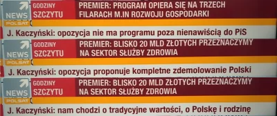 mygal - Za to jakże ważne słowa prezesa o opozycji cały dzień na paskach wiszą.