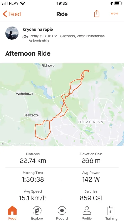 Abovd - 30 404 + 23 = 30 427

Wredna Strava nie policzyła mi segmentu, a tak się star...