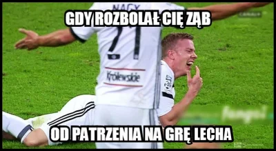Tymczas0wy - @Pshemeck: Oj bolą te zęby, bolą.
#mecz #ekstraklasa #lechpoznan #warta...