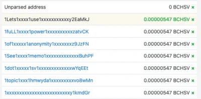 dedaun - @sheeple: https://bitinfocharts.com/bitcoin%20sv/address/1Ak7FKquUY7dhQZVMjf...