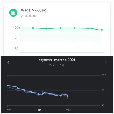 ali3en - Waga aktualna: 97,6kg
Spadek - styczeń 2021: 2,9 kg
Spadek - luty 2021: 1,5 ...