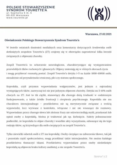 Xianist - Polskie stowarzyszenie syndromu Touretta o ostatniej aferze z nagraniem Pan...