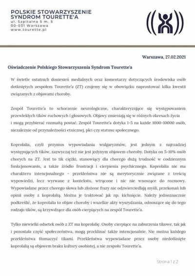 Xianist - Polskie stowarzyszenie syndromu Touretta o ostatniej aferze: "Nie można każ...