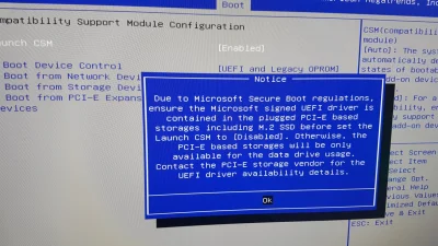 sobi_m - @thority w secure boot moge zmienic na windows uefi mode, wylaxzyc jako tako...