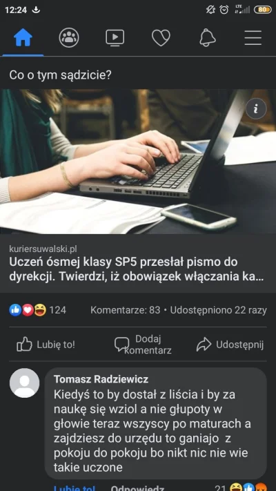 Fobiczek - Uczeń 5 klasy podstawówki przesłał list do dyrektora, że włączanie kamerek...