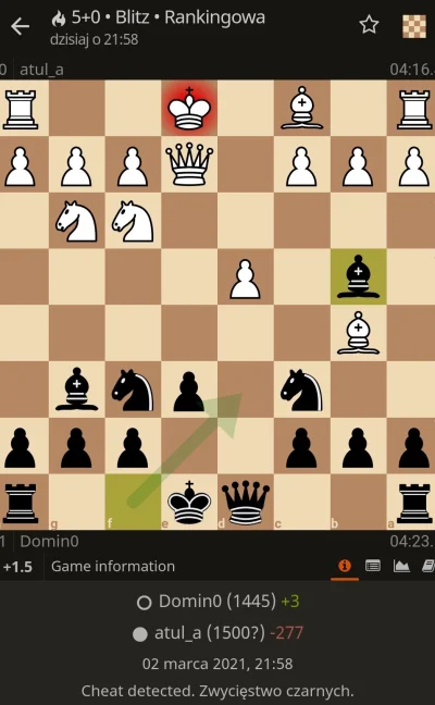 dziubeQ - O proszę, pierwszy raz takie coś zobaczyłem
#szachy