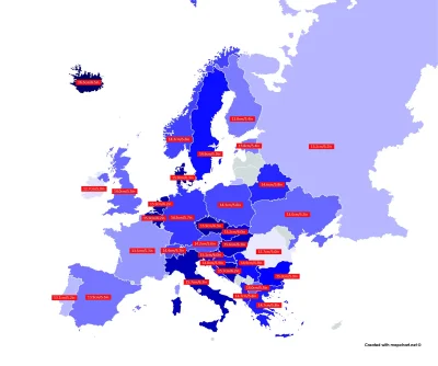 Asarhaddon - Przeciętna długość #penis we wzwodzie w poszczególnych krajach Europy.

...