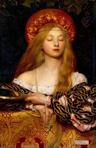 W.....k - "Próżność" Frank Cadogan Cowper 1917 rok, olej na desce, 571 mm x 381 mm Ro...