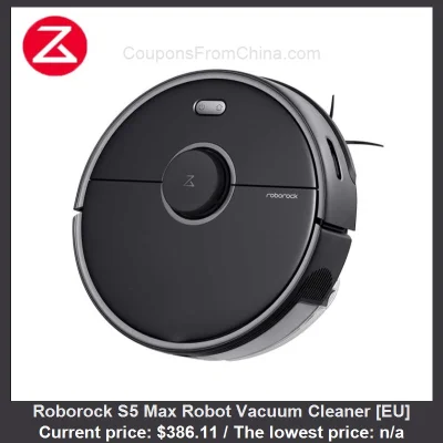 n_____S - Roborock S5 Max Robot Vacuum Cleaner [EU] dostępny jest za $386.11
Wysyłka...