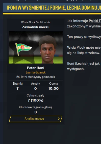 WiKingg3 - Tylu bramek w jednym meczu Ekstraklasy jeszcze nie widziałem 
#fm20 #foot...