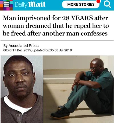TechPriest - Mężczyzna uwięziony przez 28 LAT po tym, jak kobieta ŚNIŁA, że ją zgwałc...