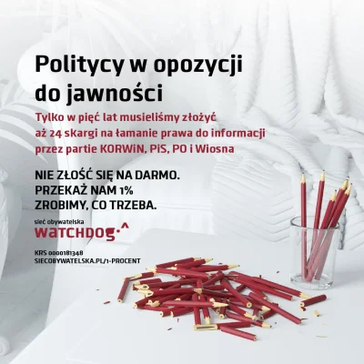 WatchdogPolska - #Jawność nie ma barw politycznych. Jest albo jej nie ma. Partie poli...