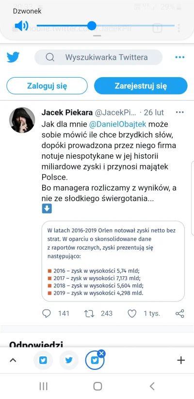 Nobody32 - Jak można być tak głupim? Ciekawe, że nie wspomniał o długu Orlenu od 2015...