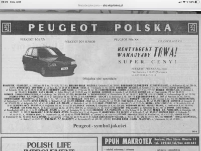 francuskie - Reklama Peugeot z 1993 roku. 
Czasy kontyngentu. Więcej o historii moto...