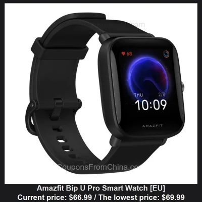 n_____S - Amazfit Bip U Pro Smart Watch [EU] dostępny jest za $66.99 (najniższa: $69....
