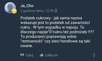 Tarec - Pomyślcie, że ludzie nawet tak bezpośredniego podatku jak ten od cukru nie po...