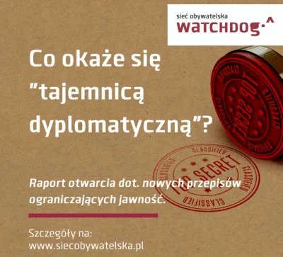 WatchdogPolska - Historia z tajemnicą dyplomatyczną, którą wprowadzono po 10 latach p...