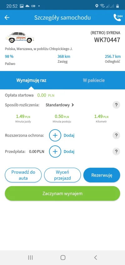 Olgierd9 - Retro już po 1.49/0.50/1.49 haha 
#panek 
#carsharing