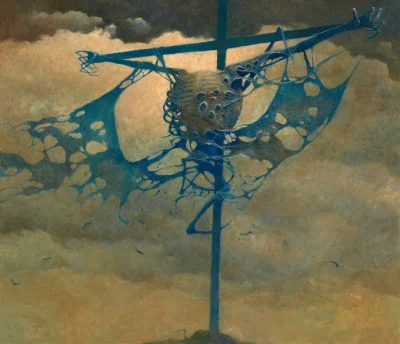 pytlowany - #surrealizm #fantasy #beksinski #malarstwo 

Zdzisław Beksiński, detal ...