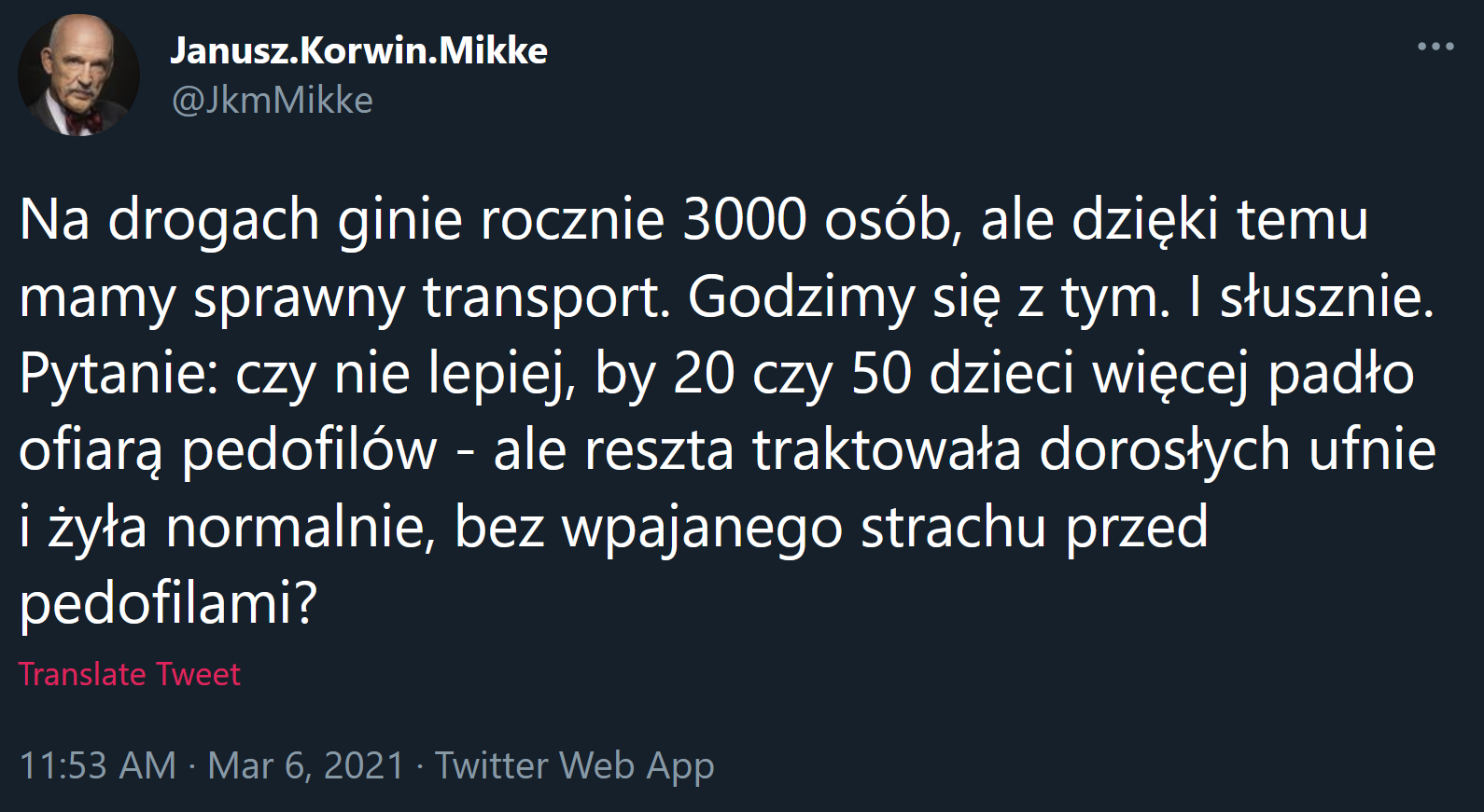 Janusz Korwin Mikke Kolejny Raz Daje Popis W Postaci Swoich Przemyslen Wykop Pl