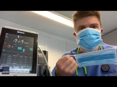 m.....0 - Lekarz demonstruje, że może normalnie oddychać w 6 maseczkach: