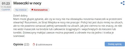 n.....m - Piękny okaz mentalności niewolniczej. Noś maskę w środku nocy na pustej uli...