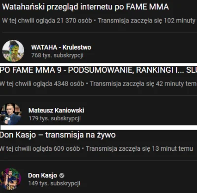 wieszjo - Czemu u Don Kasjo tak mało osób? Yt celowo mu ucina zasięgi? 
#famemma #pa...