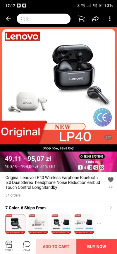 laress - Wyskoczyła mi promka na słuchawki bezprzewodowe Lenovo za 50 zł, a tak się s...